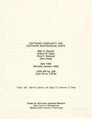 Tapa de Software complexity and software maintenance costs
