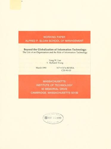 Tapa de Beyond the globalization of information technology