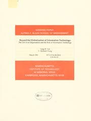 Tapa de Beyond the globalization of information technology