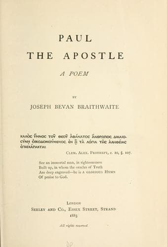 Tapa de Paul, the apostle
