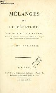Tapa de Mélanges de littérature