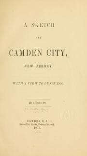 Tapa de A sketch of Camden city, New Jersey