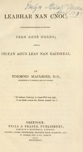Tapa de Leabhar nan cnoc