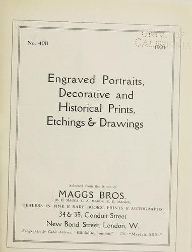 Tapa de Engraved portraits