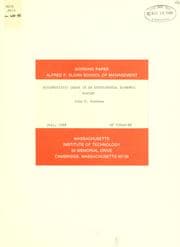 Tapa de Deterministic chaos in an experimental economic system