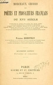 Tapa de Morceaux choisis des poetes et prosateurs français du 16e siecle