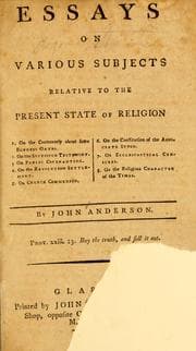 Tapa de Essays on various subjects relative to the present state of religion