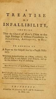Tapa de A treatise of infallibility