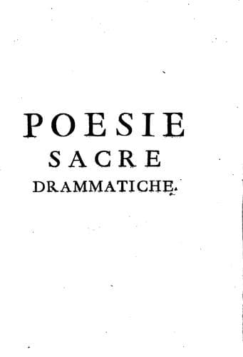 Tapa de Poesie sacre drammatiche