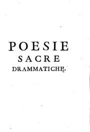 Tapa de Poesie sacre drammatiche