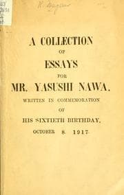 Tapa de A collection of essays for Mr. Yasushi Nawa