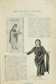 Tapa de The Latin play at Harvard