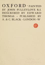 Tapa de Oxford, painted by John Fulleylove