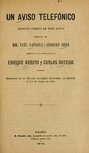 Tapa de Un aviso telefónico