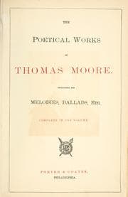 Tapa de The poetical works of Thomas Moore, including his melodies, ballads, etc