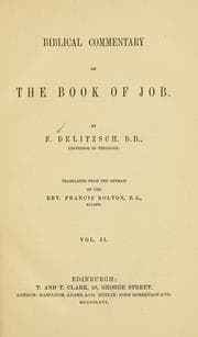Tapa de Biblical commentary on the book of Job
