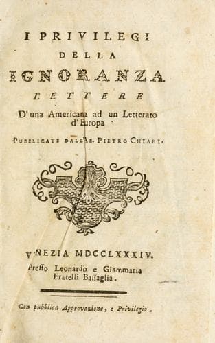 Tapa de I privilegi della ignoranza