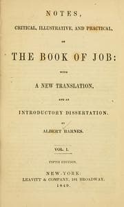 Tapa de Notes, critical, illustrative, and practical, on the book of Job
