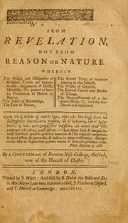 Tapa de The knowledge of divine things from Revelation, not from reason or nature