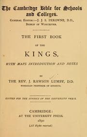 Tapa de The first book of Kings