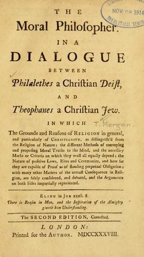 Tapa de The moral philosopher