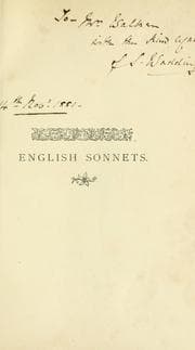 Tapa de English sonnets by poets of the past
