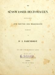 Tapa de Die Süsswasser-Diatomaceen (Bacillarien)