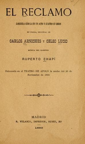 Tapa de El reclamo