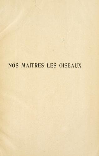 Tapa de Nos maes les oiseaux