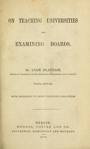 Tapa de On teaching universities and examining boards