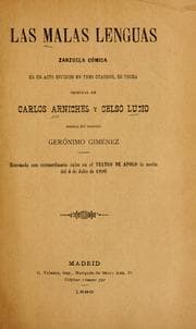 Tapa de Las malas lenguas