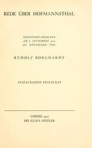 Tapa de Rede über Hofmannsthal