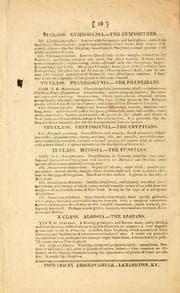 Tapa de Annals of nature, or, Annual synopsis of new genera and species of animals, plants, &c. discovered in North America