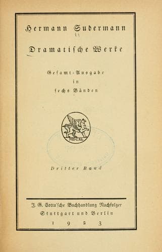 Tapa de Dramatische Werke