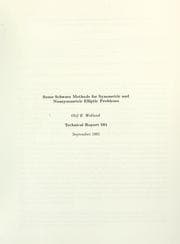 Tapa de Some Schwarz methods for symmetric and nonsymmetric elliptic problems