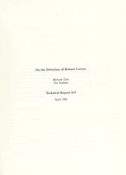 Tapa de On the detection of robust curves