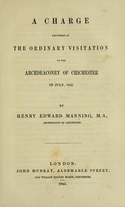 Tapa de A charge delivered at the ordinary visitation of the archdeaconry of Chichester in July, 1845