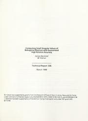 Tapa de Computing small singular values of bidiagonal matrices with guaranteed high relative accuracy