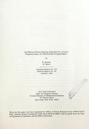 Tapa de An efficient motion planning algorithm for a convex polygonal object in 2-dimensional polygonal space