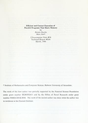 Tapa de Efficient and correct execution of parallel programs that share memory