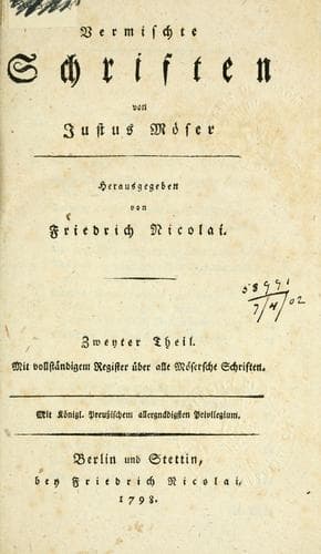 Tapa de Vermischte Schriften