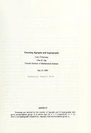 Tapa de Counting digraphs and hypergraphs
