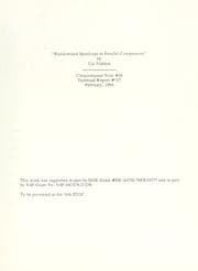 Tapa de Randomized speed-ups in parallel computation