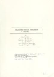 Tapa de Synchronous parallel computation - a survey