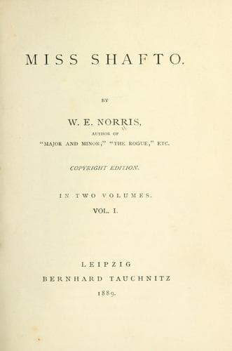 Tapa de Miss Shafto.