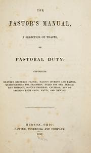 Tapa de The Pastor's manual