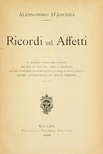 Tapa de Ricordi ed affetti.
