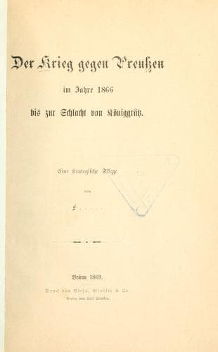 Tapa de Der Krief gegen Preussen im Jahre 1866 bis zur Schlacht von Koniggrratz