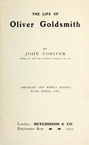Tapa de The life of Oliver Goldsmith