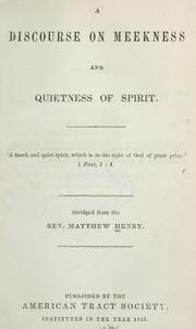 Tapa de A discourse on meekness and quietness of spirit